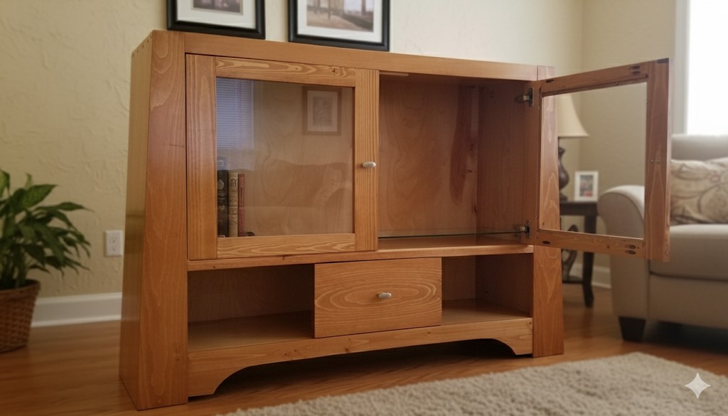 Large three-piece entertainment center with matching side units